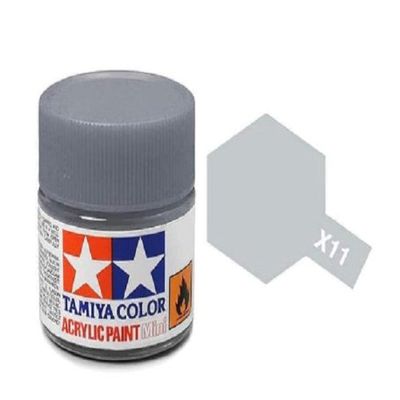 Tamiya Models X-11 Mini Acrylic Paint, Chrome Silver