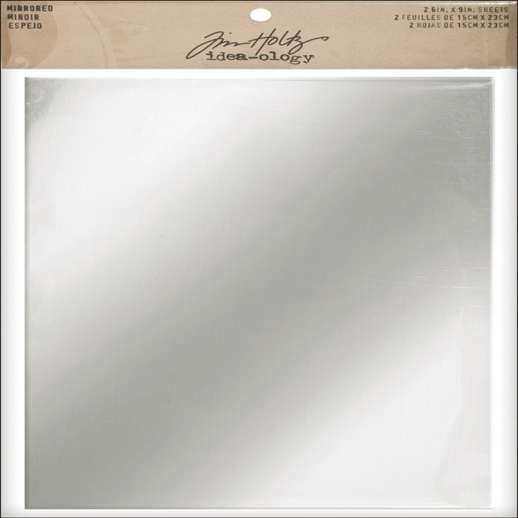 Tim Holtz Idea-ology TH93029 Mirrored Sheets, 2 Sheets, 6 x 9 Inches, Polystyrene