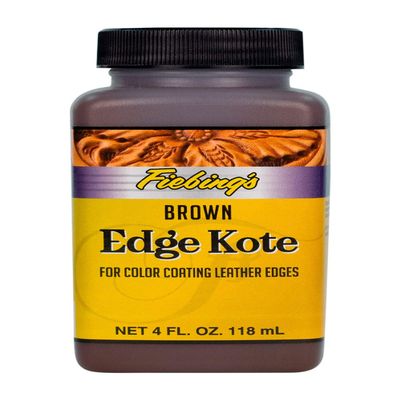 Fiebing's Edge Kote, 4 Oz. - Color Coats Leather Edges - Brown