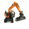 Universal Hobbies Doosan dx160 W with 2 Attachments Scale 1/50, uh8134 view 2