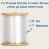 YLI Threads Wonder Invisible Clear Nylon Monofilament Thread | Strong, Soft & Lightweight for Applique & Quilting 2000 Yard Spool view 2