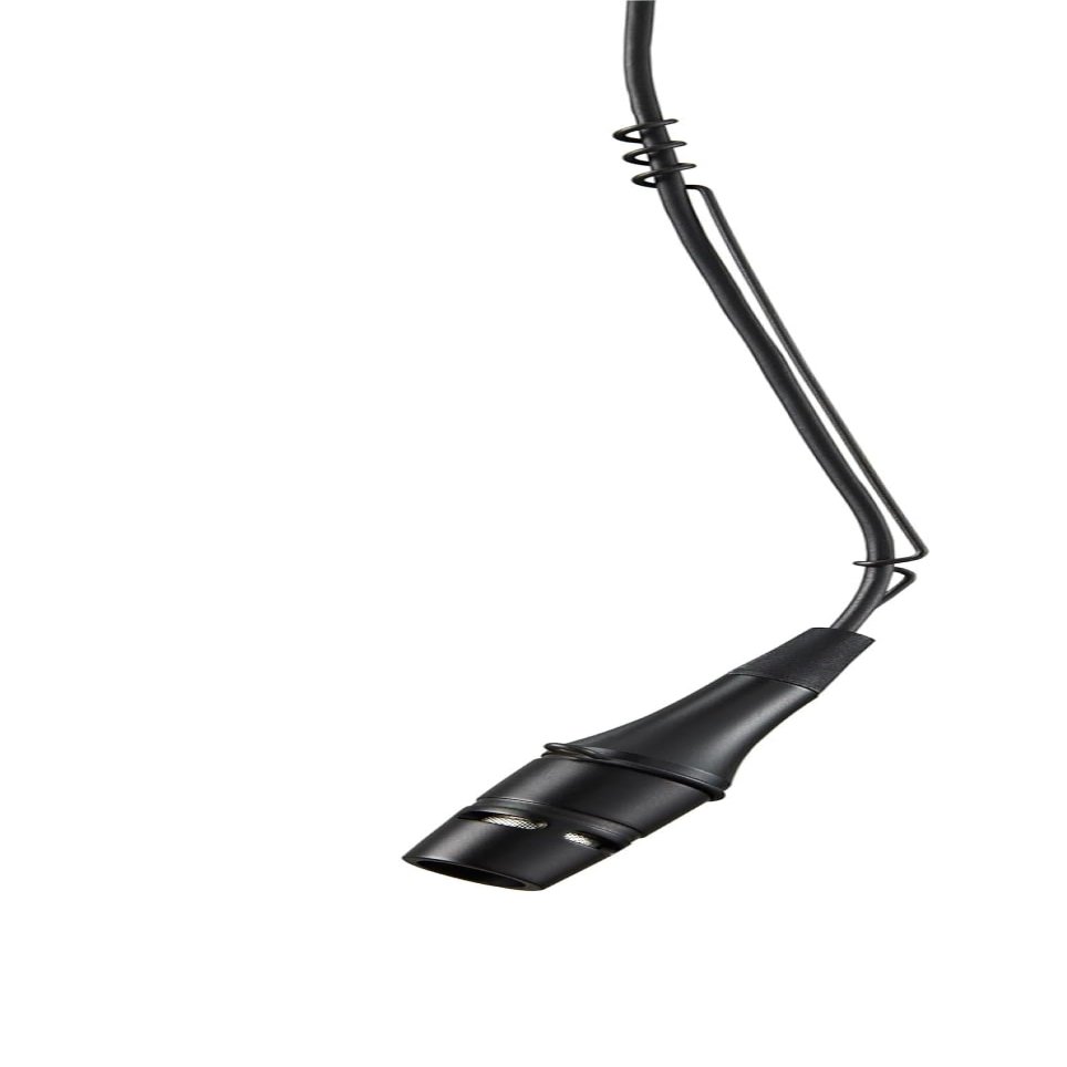 Shure Centraverse Installed Sound Overhead Microphone, Black, Cardioid Condenser Mic with 25-Foot XLR Cable, Snap-Fit Windscreen and Wire Aiming Hanger (CVO-W/C)