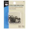 Dritz Extra-Large Hooks & Eyes, 3 Count, Black view 1