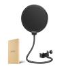 Neewer Professional Microphone Pop Filter Shield Compatible with Blue Yeti and Any Other Microphone, Dual Layered Wind Pop Screen With A Flexible 360 Degree Gooseneck Clip Stabilizing Arm view 1