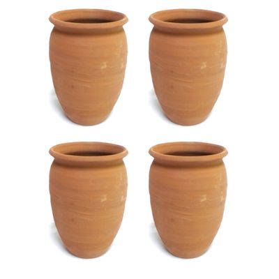 La Mexicana Cantarito de Barro Natural, Clay Cups, Set of 4
