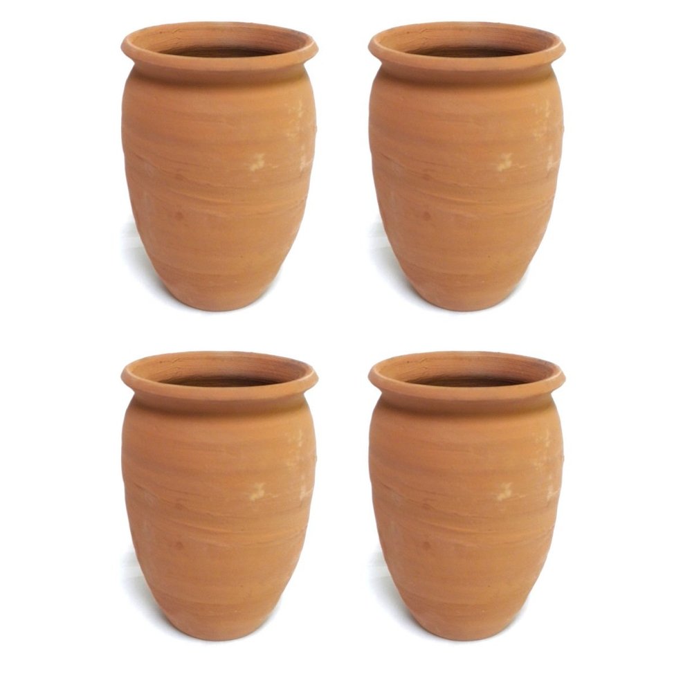 La Mexicana Cantarito de Barro Natural, Clay Cups, Set of 4