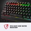 NPET K10 Wired Gaming Keyboard, LED Backlit, Spill-Resistant Design, Multimedia Keys, Quiet Silent USB Membrane Keyboard for Desktop, Computer, PC (Black) view 2