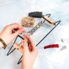 The Beadsmith Metal Bead Loom Kit, Includes Loom (12.5" x 2.5" x 3"), Thread, Needles, and 18 Grams Glass Beads for Bracelets, Necklaces, Belts, and More view 2