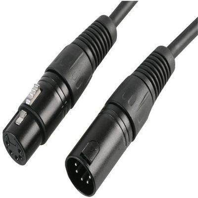 PULSE - 5 Pin XLR Male to Female DMX Lead, 5m Black