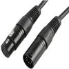 PULSE - 5 Pin XLR Male to Female DMX Lead, 5m Black view 1