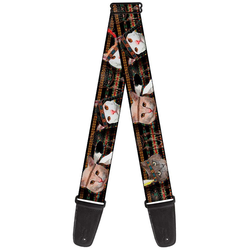 Buckle-Down Guitar Strap, Dream Catcher Cats, 2 Inches Wide