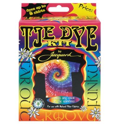 Jacquard Funky Groovy Tie Dye Kit - Includes Pre-Measured Procion MX Dye in Magenta Turquoise and Yellow - with Soda Ash Dye Fixer
