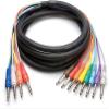 Hosa STP-802 4-channel 1/4 inch TRS to 1/4 inch TS Insert Snake - 6.6 foot view 1