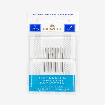 DMC 1767-28 Tapestry Hand Needles, 5-Pack, Size 28