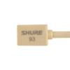 Shure WL93T Lavalier Condenser Microphone - Subminiature Size for Theater, Television, Broadcasting, Video & Film, TA4F/TQG Connector for use Wireless Bodypack Transmitters - Tan view 1