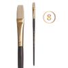 Princeton Dakota Flat Brush, Synthetic, Long Handle, Size 8, 1 Count view 1