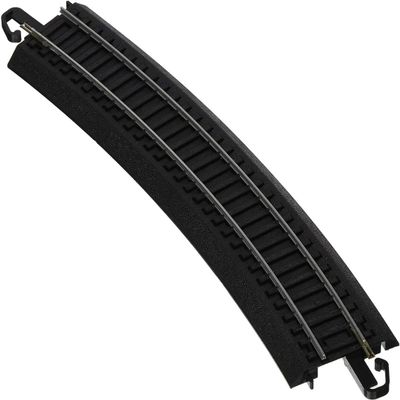 Bachmann Trains - Snap-Fit E-Z TRACK 22 RADIUS CURVED TRACK - BULK (50 pcs) - STEEL ALLOY Rail With Black Roadbed - HO Scale