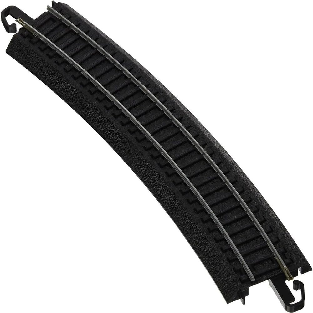 Bachmann Trains - Snap-Fit E-Z TRACK 22 RADIUS CURVED TRACK - BULK (50 pcs) - STEEL ALLOY Rail With Black Roadbed - HO Scale