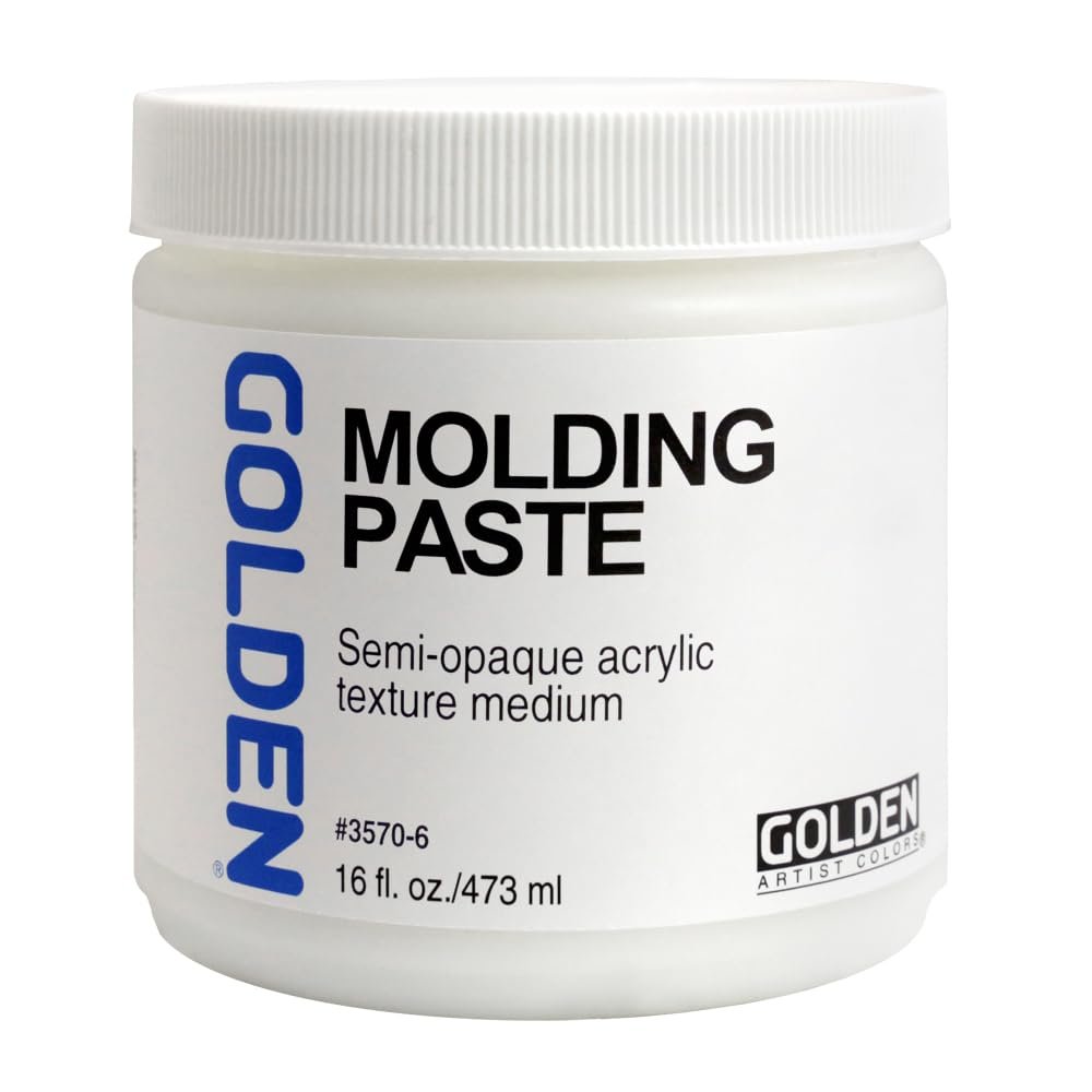 GOLDEN Molding Paste, 16 fl. oz. Jar, Professional Acrylic Paste Medium, Semi-Opaque