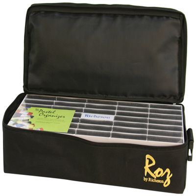 Jack Richeson Roz Bag, Includes 4-Pastel Trays, Black