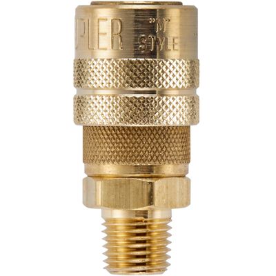 Milton (S-716) 1/4" Male NPT M Style (Industrial) Air fitting Quick Connect Coupler (Packaging May Vary)