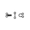 Dritz Hooks and Eyes, Size 2, 14 Count, Black-Steel view 3