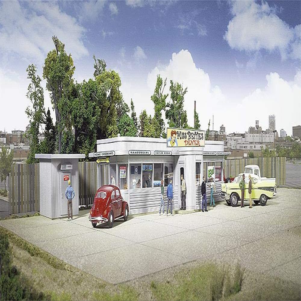 Walthers Cornerstone Miss Bettie's Diner 933-2909 HO Scale Model Railroad - Structure Kit