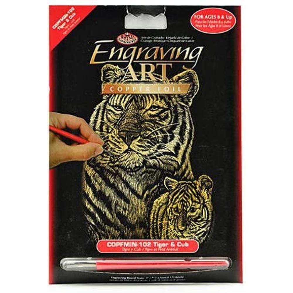 ROYAL BRUSH MFG. COPFMIN102 Engraving Mini Tiger Cub, Multicolor