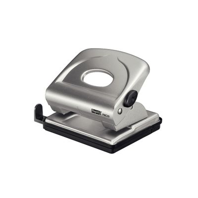 Rapid FMC25+ 2 Hole Punch, Punches up to 30 Sheets, Adjustable Guide Bar, Metal, Silver, 21835502