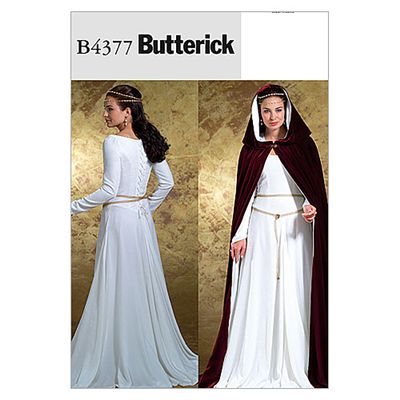 Butterick Patterns B4377 Floor-Length Cape and Princess Seam Dress Sewing Pattern, Size EE (14-20)