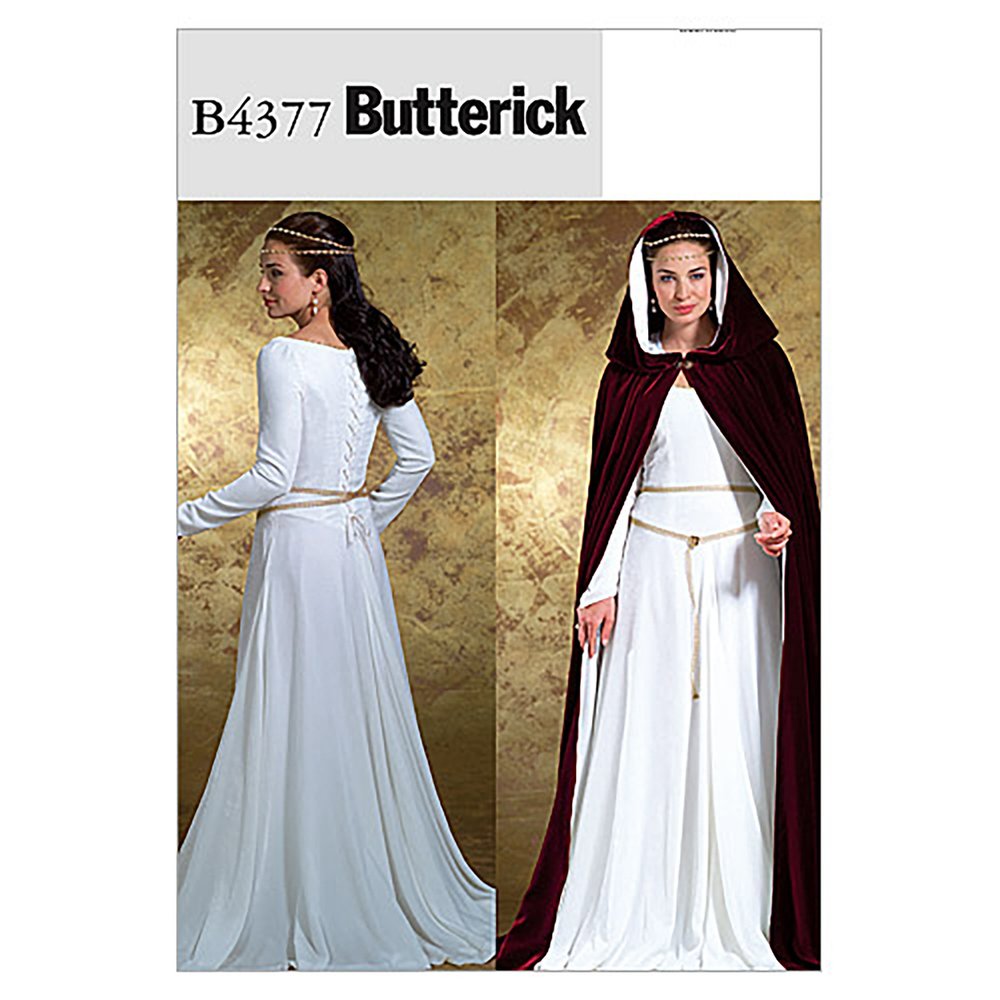 Butterick Patterns B4377 Floor-Length Cape and Princess Seam Dress Sewing Pattern, Size EE (14-20)