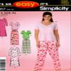 Simplicity Sewing Pattern 4057 c2005 Misses Pants and Nightgown OR TOP Size A XXS-XL view 1
