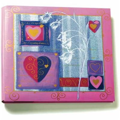 Print Postbound Album (12" X 12") Hot Pink Hearts