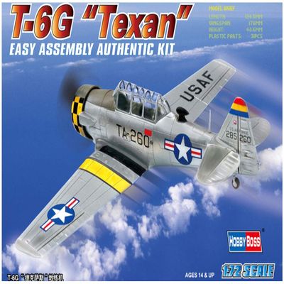 Hobby Boss T-6G Texan Airplane Model Building Kit, 1/72 Scale