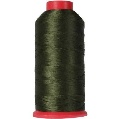 Threadart Heavy Duty Bonded Nylon Thread - 1650 yards (1500m) - Coated No Unravel - #69 T70 Size 210D/3 - For Upholstery, Leather, Vinyl, Weaving Hair, Denim, and Other Heavy Fabric - Olive Green