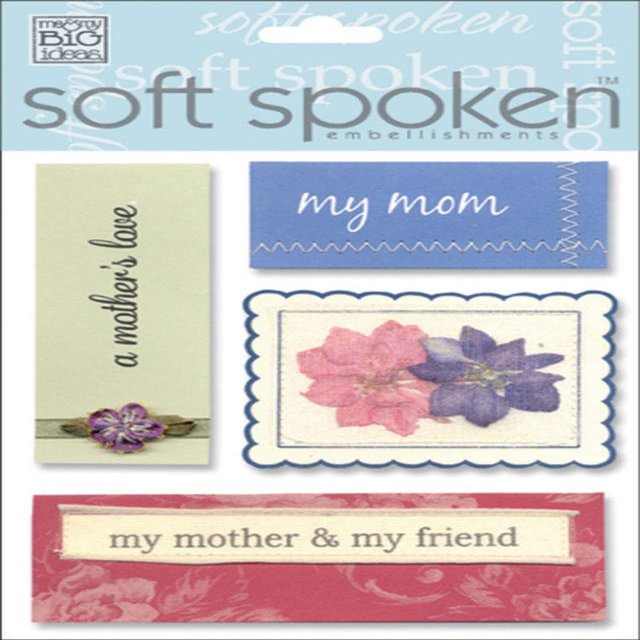 ME & MY BIG IDEAS Soft Spoken Themed Embellishments, Mother