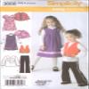 Simplicity Pattern 3668 Childs Pants, Capelet, Vest, Dress or Jumper and Tunic Sewing Pattern view 1