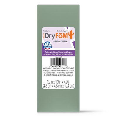 FloraCraft Floral Desert DryFM Block 1.9 Inch x 1.9 Inch x 4.9 Inch Green