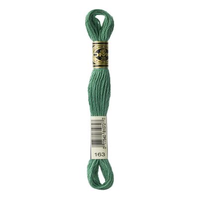 DMC 117-163 Mouline Stranded Cotton Six Strand Embroidery Floss Thread, Celadon Green, 8.7-Yard ,Pack of 12