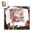 Dimensions Candy Cane Santa Quilt Stmpd X-Stitch Kit view 1