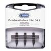 Brause 300511B - Pack of 3 Semi-Flexible Metal Nibs For Writing and Drawing, Clear view 1
