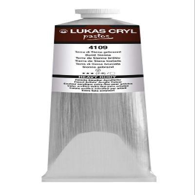 Lukas Cryl Liquid Soft Body Acrylic Paint For Pouring, Professional Low Viscosity Acrylic Paint, Burnt Sienna, 200ml
