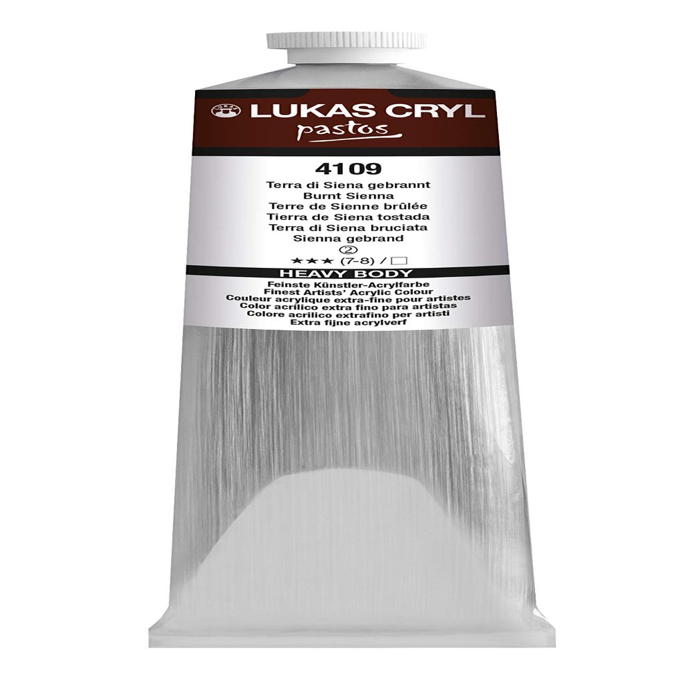 Lukas Cryl Liquid Soft Body Acrylic Paint For Pouring, Professional Low Viscosity Acrylic Paint, Burnt Sienna, 200ml