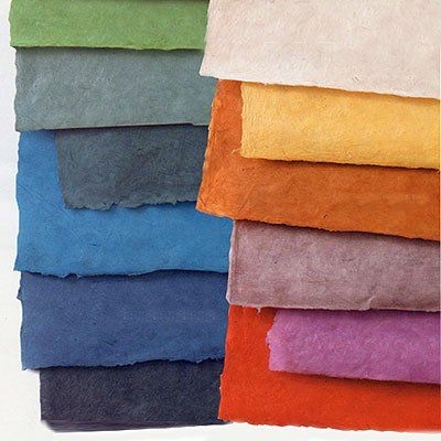 Nepalese Lokta Paper- Assortment of 12 Colors