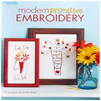 Leisure Arts-Modern Primitive Embroidery