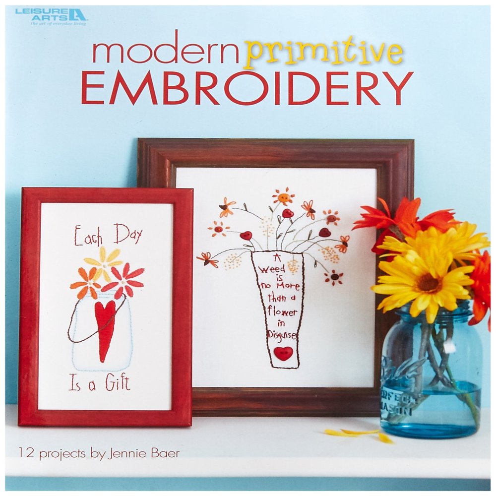 Leisure Arts-Modern Primitive Embroidery