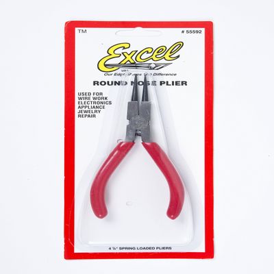 Soft Grip Round Nose Pliers, 5 Inch Carbon Steel Precision Tool Ideal for Jewelry Making and Crafts
