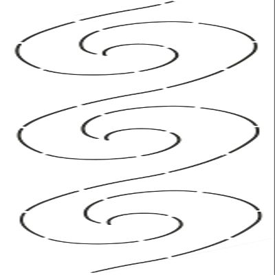 Quilting Creations Wave Border Quilt Stencil, 2"