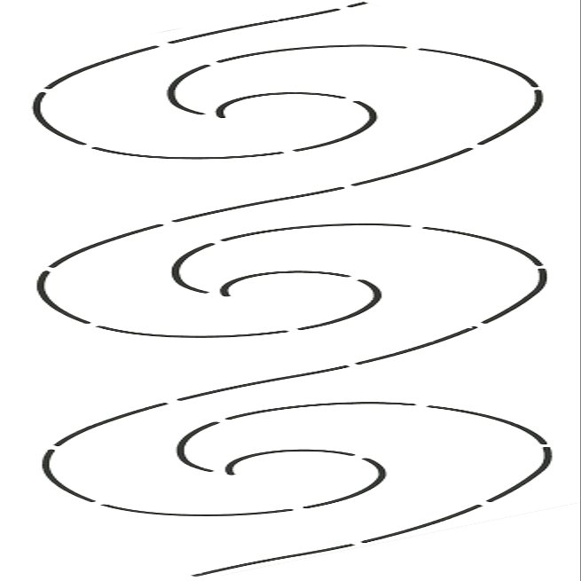Quilting Creations Wave Border Quilt Stencil, 2"