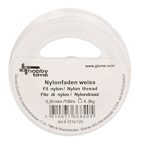 Glorex 6 2210 125 Nylon thread, 7.5 x 7.5 x 1.7 cm, White
